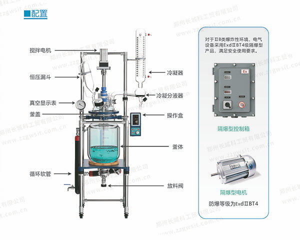 玻璃反應釜整機結構